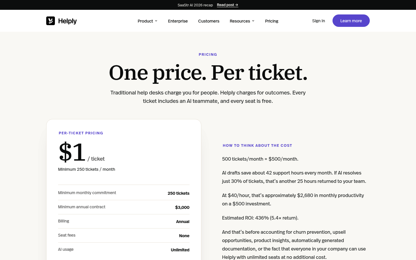 Screenshot of Groove's pricing page showing its plans and prices