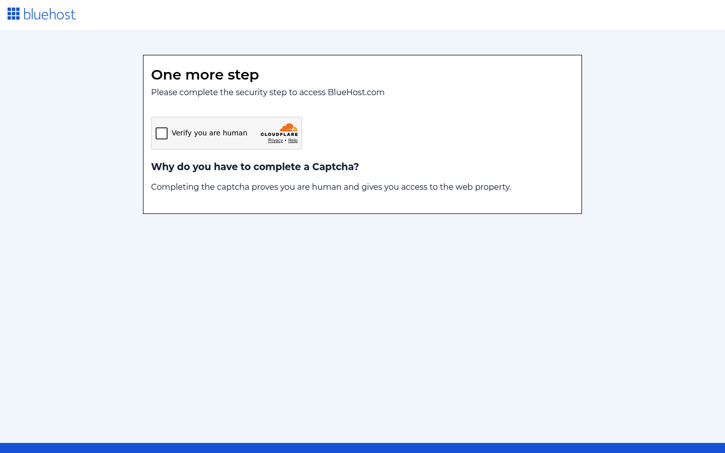 Screenshot of Bluehost's pricing page showing its plans and prices
